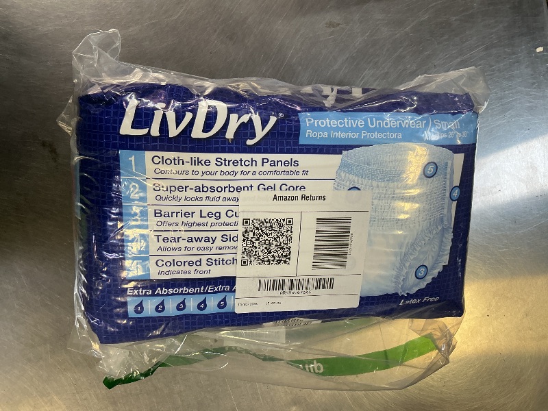 Photo 1 of LivDry Adult Incontinence Underwear, Extra Absorbency Adult Diapers, Leak Protection, Small, 20-Pack