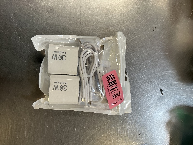 Photo 1 of [2-Pack] iPhone 30W Fast Charger Block USB C with Type C Cable, for Apple iPhone 17 Pro Max/17 Pro/17/16/16 Pro/16 Pro Max/Plus/15 Series – Super Fast Charging Power Adapte