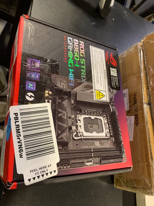 Photo 1 of ASUS ROG STRIX B860-I GAMING WIFI B860 LGA 1851 mITX Mini-ITX motherboard, Intel® Core™ Ultra Series 2 Ready, Advanced AI ready, 10+1+2+1 stage, DDR5, 2.5G LAN, WiFi7, M.2, Thunderbolt™ 4, USB Type-C®
