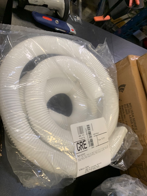 Photo 1 of 1.5" x 59" Pool Hoses for Above Ground Pools – 2-Pack Pool Pump Replacement Hose with 8 Clamps, Compatible with Intex, Coleman, Summer Waves Pool Pumps & Filters (White 2pcs-1.5“)