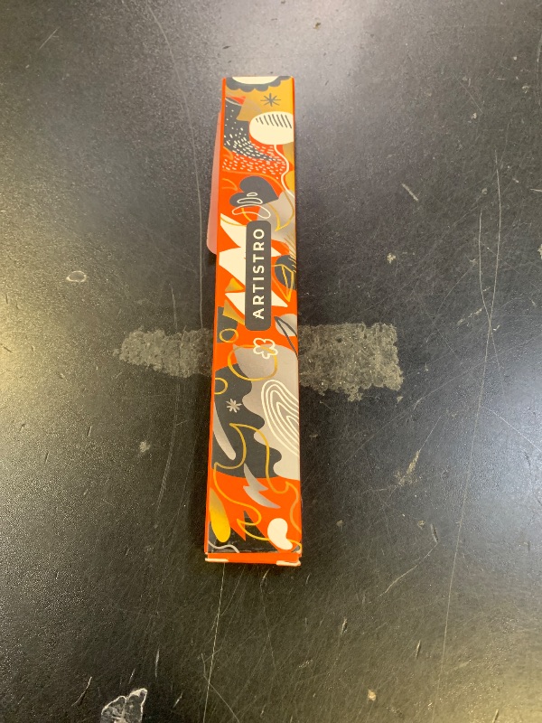 Photo 1 of ARTISTRO 2 White Dual-Tip Acrylic Paint Pens - Multisurface Markers for Glass, Rock, Fabric, Wood, Plastic & More - 1 mm Fine & Brush Tips