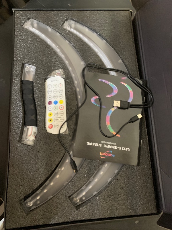 Photo 1 of POILOVES LED POI Staffs S-Shape with 241 Color Light Modes USB Rechargeable Magic LED S-Staffs Customized Colors, Profound Visual Effect