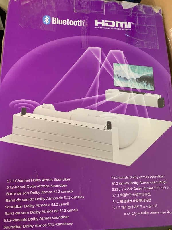 Photo 1 of ULTIMEA 5.1.2ch Sound Bar with Dolby Atmos, Surround Sound System for TV with 2 Surround Speakers, Sound Bar for Smart TV, Soundbar for Home Theater, BT 5.4, HDMI eARC, Skywave F40 (New, 2025 Model)