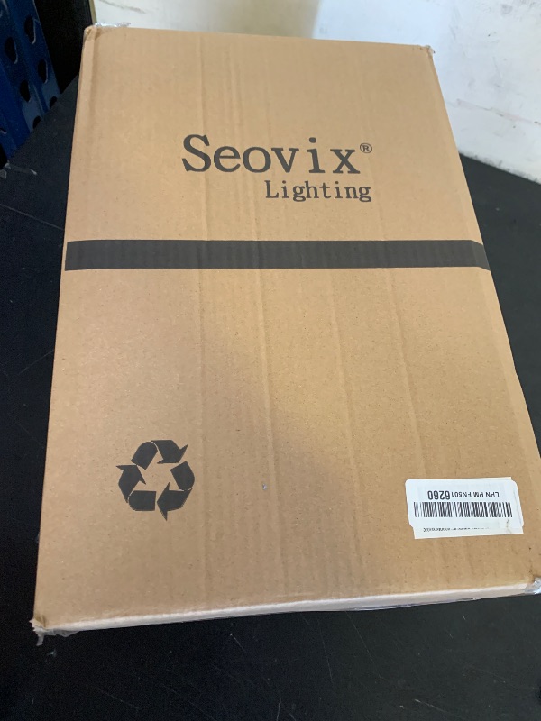 Photo 1 of Seovix Motion Sensor Outdoor Wall Light, IP65 Waterproof Dusk-to-Dawn Auto Mode, 3 Lighting Modes Black Exterior Lighting for Porch, Patio, Garage