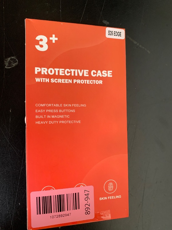 Photo 1 of [4 in 1] Magnetic for Galaxy S25 Edge Case, 2 Pics Privacy Screen Protectors and 1 Pic Camera Protector, Fit for MagSafe, Military Grade Shockproof Translucent Matte Galaxy S25Edge Cover, Black
