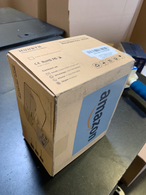 Photo 1 of MUNBYN Bluetooth Thermal Label Printer RW403B, Wireless 4x6 Shipping Label Printer for Small Business, Compatible with Android, iPhone, Windows, Mac, Chromebook, Print Width 1.57"-4.25" (Grey)