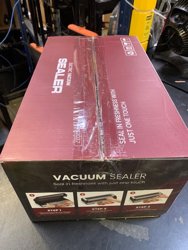 Photo 1 of Automatic Food Vacuum Sealer Machine | 180W Kitchen Vacuum Sealer for Dry, Moist & Canister Sealing | Hands-Free Suction Base, Built-in Cutter & Storage | Complete Set with 2 Rolls & 10 Bags