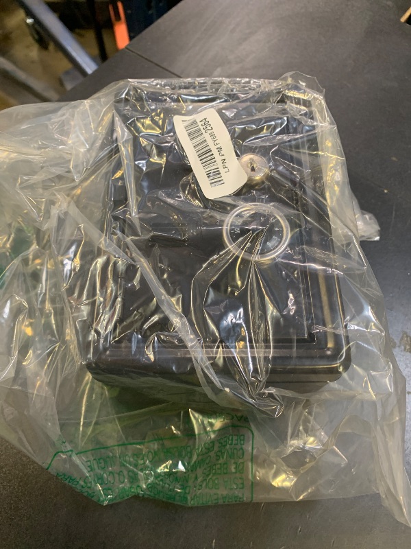 Photo 1 of Joyzan Metal Piggy Bank, Mini Safe Coin Cash Locking Box Kid Money Saving Locker with 2 Keys Small Change Storage Jar Desktop Password Code Pot Saver Combination Lock Children Boys Girls Birthday Gift