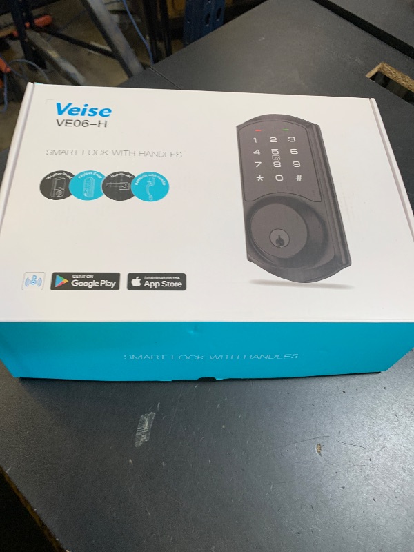 Photo 1 of Veise VE06-H Smart Front Door Lock Set, App Control, Keyless Entry Deadbolt with Lever Handle, Electronic Digital Touchscreen Keypad, Auto Lock, Easy Install, Satin Nickel