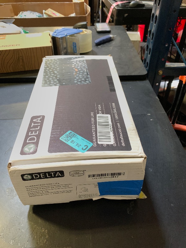 Photo 1 of Delta Albion Matte Black Bathroom Faucet 1 Hole, Single Hole Bathroom Sink Faucet for Vanity, Metal Push-Pop Drain Assembly, Matte Black 15855LF-BL