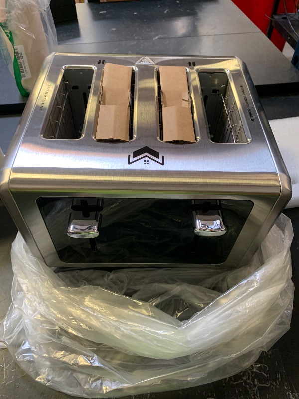 Photo 1 of WUNLY 4 Slice Toaster,Touchscreen & Dual Independent Control Panel,5 Basic Functions & Digital Countdown Toasters,6 Shade Settings?6 Bread Types,Smart Bread Maker Mute/Screen-Off, Stainless Steel