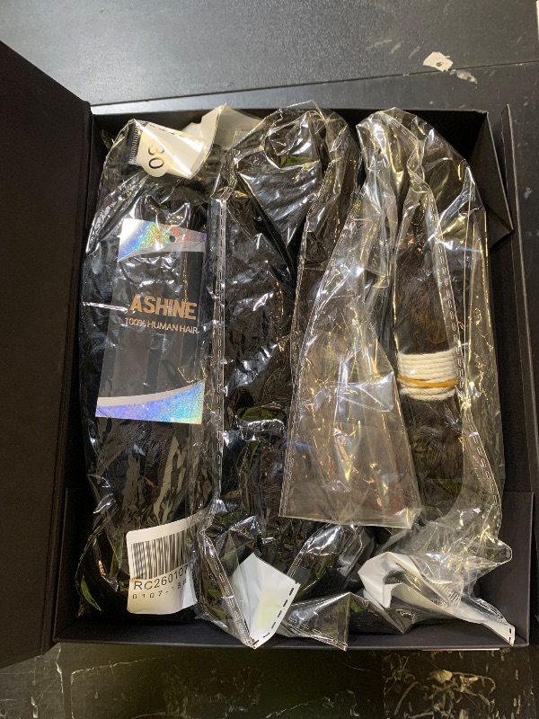 Photo 1 of ASHINE Human Hair Bundles Body Wave, Unprocessed Cambodian Raw Hair Bundles for Women Natural Black 26 28 30 Inch, Keep Soft and Silky After Multiple Washes