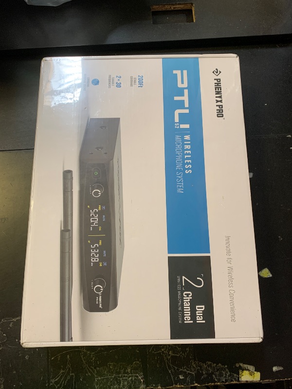 Photo 1 of Phenyx Pro Wireless Microphone System,Metal Wireless Mic Set w/Handheld/Bodypack/Headset/Lapel Mics,2 x 30 UHF Frequencies, 200 ft Range, Cordless Mic for Singing, Karaoke, Church (PTU-52-1H1B)