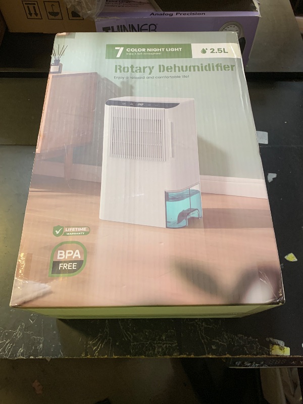 Photo 1 of Dehumidifiers for Home, 2000 Sq.Ft Small Dehumidifier with 3.3ft Drain Hose, 2.5L Tank, Timer Sleep Mode, Portable Dehumidifier for Basement, Bedroom, Bathroom (Frost White)