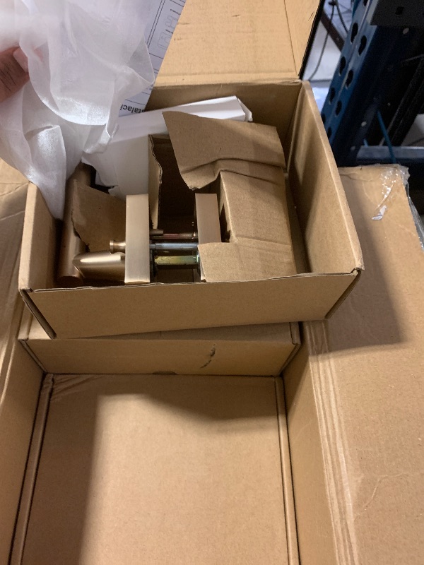 Photo 1 of Asidrama ZR01-097Z 8 Pack Privacy Door Handles with Lock, Champagne Bronze Door Handles Interior for Bedroom or Bathroom