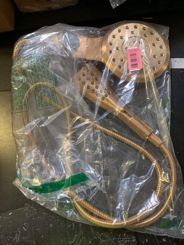 Photo 1 of Moen Verso Brushed Gold Eight-Function Eco Performance 7" Wide Spray Shower Head and Detachable Handshower Combo with 72" Hose, 220C3EPBG
