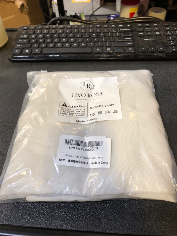 Photo 1 of Lino Rosa Cafe Curtains 36 Inch Length Kitchen Window Curtains Over Sink,Pinch Pleat 80% Blackout Cream Modern Boho Farmhouse Style