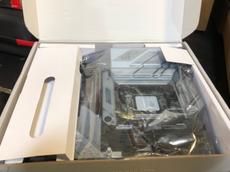 Photo 1 of ASUS ROG Strix B650-A Gaming WiFi AMD B650 AM5 Ryzen™ Desktop 9000 8000 & 7000 ATX motherboard, 12 + 2 power stages, DDR5, 3x M.2 slot, PCIe® 4.0, 2.5G LAN, WiFi 6E, USB 3.2 Gen 2x2 Type-C®, Aura Sync