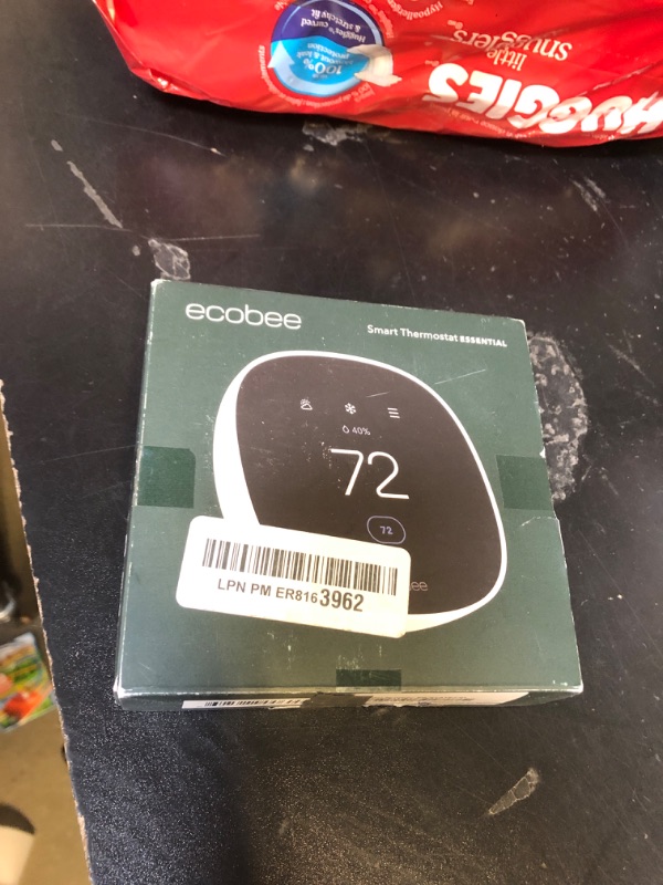 Photo 1 of ecobee Smart Thermostat Essential - Energy Star Certified programmable Wi-Fi Thermostat - Works with Siri, Alexa, and Google Assistant