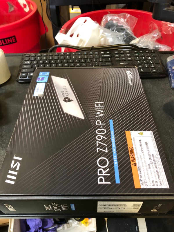 Photo 1 of MSI PRO Z790-P WiFi ProSeries Motherboard (Supports 12th/13th/14th Gen Intel Processors, LGA 1700, DDR5, PCIe 5.0, M.2, 2.5Gbps LAN, USB 3.2 Gen2, HDMI/DP, Wi-Fi 6E, Bluetooth 5.3, ATX)