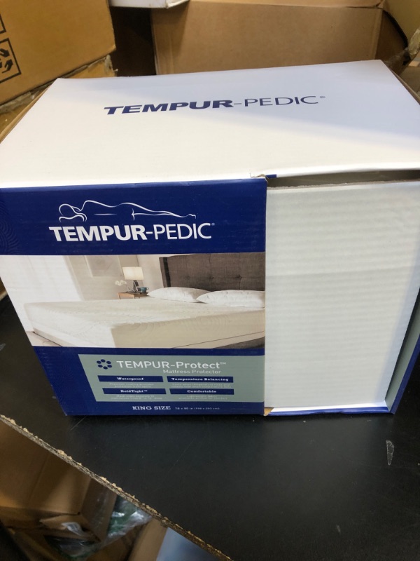 Photo 1 of Tempur-Pedic TEMPUR-Protect Waterproof Mattress Protector, King, White