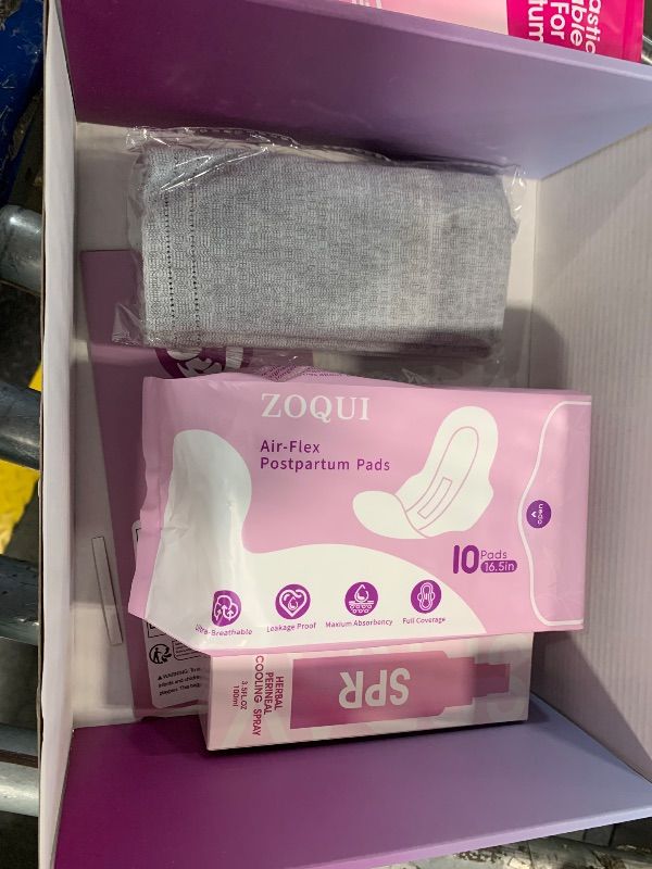Photo 1 of ***Only 3 pieces left.***** Mom Postpartum Essentials Recovery Kit, Hospital Bag Must Haves for New Mom, Postpartum Pads, Peri Bottle, Cooling Spray, Perineal Soothing Liners, Disposable Underwear, Hot&Cold Packs(Set)