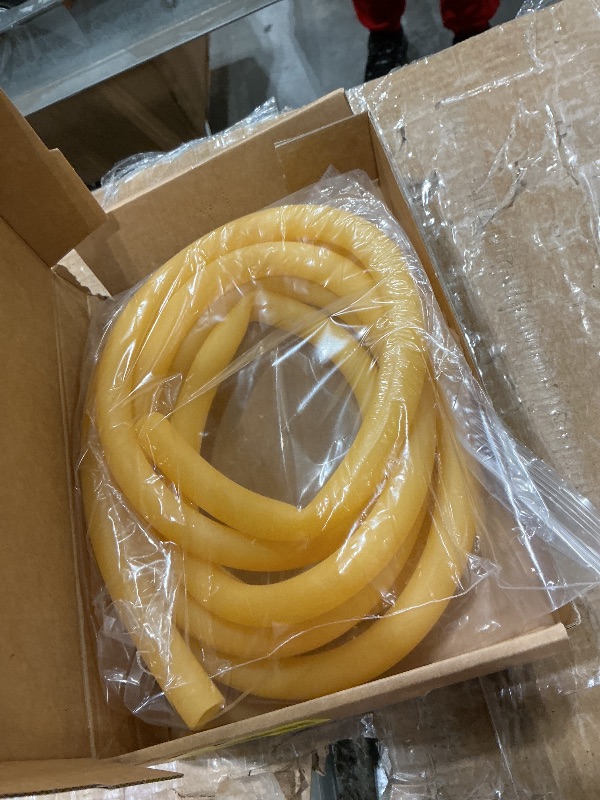 Photo 1 of 10 ft Latex Rubber Tubing 5/8 inch OD 1/2 inch ID Multicolor Natural Latex Tube Surgical Tubing Sling Rubber Band Fitness Hose, 1 Continuous Piece