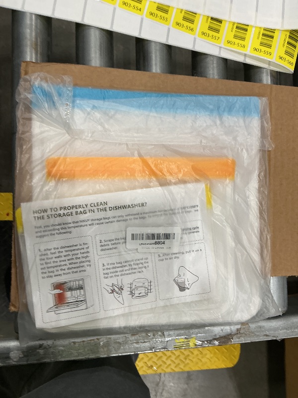 Photo 1 of 10 Pack Dishwasher Safe Reusable Bags, Leakproof Reusable Freezer Bags, BPA Free Food Storage Bags for Lunch Marinate Food Travel - 3 Gallon 3 Snack 4 Sandwich Bags