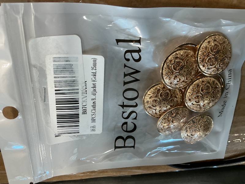 Photo 1 of 10PCS Clothes Button - Retro Hollow Sewing Button Shank Round Shaped Metal Button Set for Men Women Blazer, Coat, Uniform, Shirt, Suit and Jacket (Gold, 25mm)