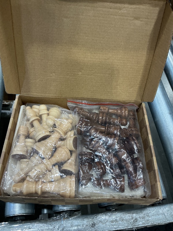 Photo 1 of [Missing Parts] AMEROUS Wooden Chess Pieces Only, Tournament Staunton Wood Chessmen with 3.5 inches King, Chess Game Pawns for Chess Board Game, Replacement of Missing Pieces (2 Storage Bag Included)