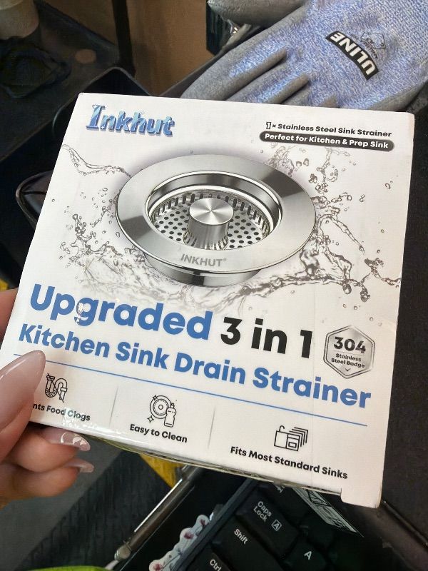 Photo 1 of **Similar item**
Upgraded 3 in 1 Kitchen Sink Drain Strainer - Stainless Steel Sink Stopper, Anti-Clogging Sink Food Catcher Basket, Fast Drainage Odor Filter Sink Plug for US Standard 3 1/2 inch Drain (Silver-1Pack)