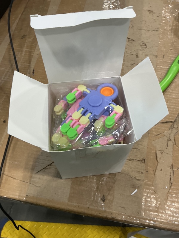 Photo 1 of 12 Pack Fidget Sensory Spinner Toys? Transformable Chain Robot Fingertip Toy?Pinata Goodie Bag Stuffers Birthday Valentines Day Gifts for Kids,Treasure Box Classroom Prizes
