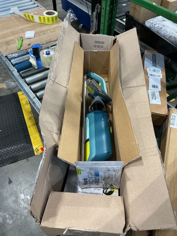 Photo 1 of **UNTESTED**
Shark VACMOP Reveal NEW Cordless Hard Floor Cleaner, Vacuum & Spray Mop, Powerful Suction, Lightweight, Illumination Light, Includes 4 Disposable Pads, 12oz Pet Multi-Surface Cleaning Solution, VM401