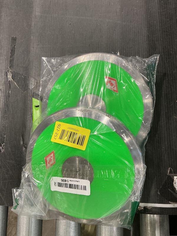 Photo 1 of 1.6 kg Sports Training Discus 2 Pcs for Girls Boys School Track and Field, 1.6 kg Nylon Discus with Steel Rim and Center, Men Women Discuses Outdoor Practice Throwing (Green)