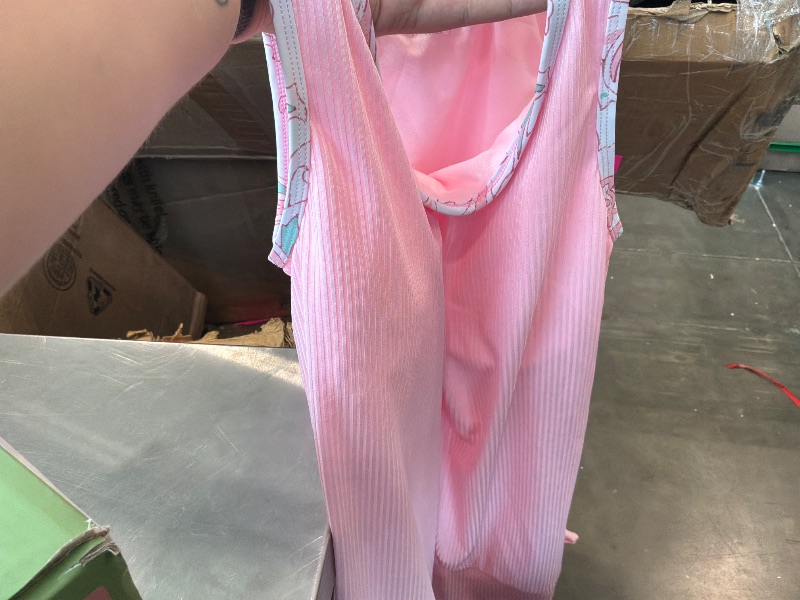 Photo 1 of [Only Top] ROSEWE Modest Tankini Swimsuits for Women, Two Piece Athletic Womens Bathing Suits Blouson Tank Tops with Board Shorts Pink