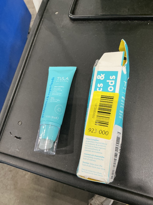 Photo 1 of [Half full] TULA Skin Care Face Filter Blurring and Moisturizing Primer - Luna, Evens the Appearance of Skin Tone & Redness, Hydrates & Improves Makeup Wear, 1fl oz