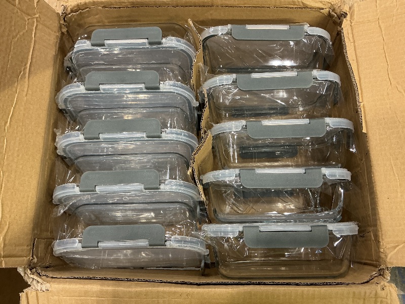 Photo 1 of [10-Pack] Glass Meal Prep Containers with Lids, MCIRCO Food Storage Containers with Snap Locking Lids, Airtight Lunch Containers, Microwave, Oven, Freezer and Dishwasher