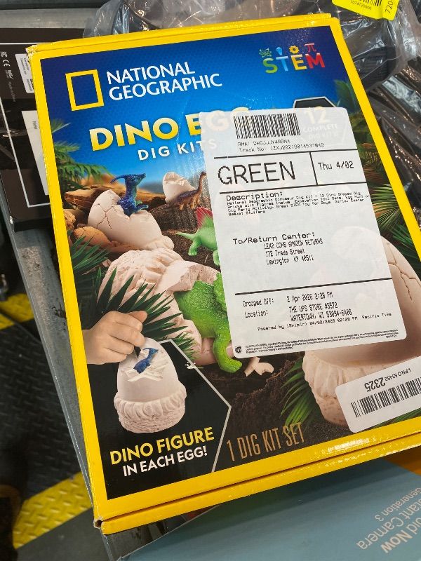 Photo 1 of **MISSING PARTS**
National Geographic Dinosaur Dig Kit - 12 Dino Shaped Dig Bricks with Dinosaur Figures Inside & Excavation Tool Sets, Egg Hunt or Dig Party Activity, Great STEM Toy for Boys & Girls