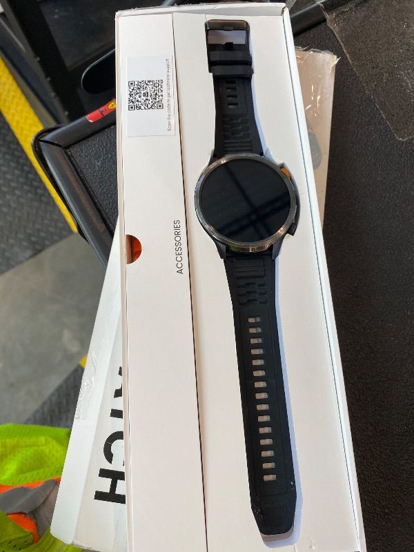 Photo 1 of **UNTESTED**
Military Smart Watches for Men, Smart Watch with 100 Days Battery/Flashlight/Heart Rate/Sleep/SpO2 Monitor/Calling/110+ Sports Mode, 5 ATM Rugged Men's Fitness Tracker Watch for Android iPhone(Black)