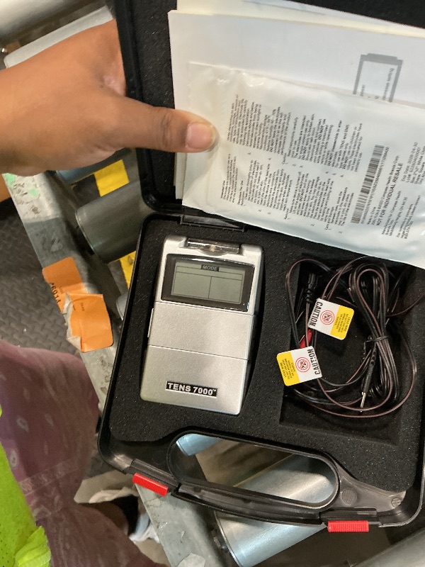 Photo 1 of TENS 7000 Rechargeable Tens Unit Muscle Stimulator, Back Pain Relief, 4 Electrodes/Unit Pads, Period Pain Simulator, Muscle Recovery & Growth, Stim Machine, Electrotherapy, TENS Machine