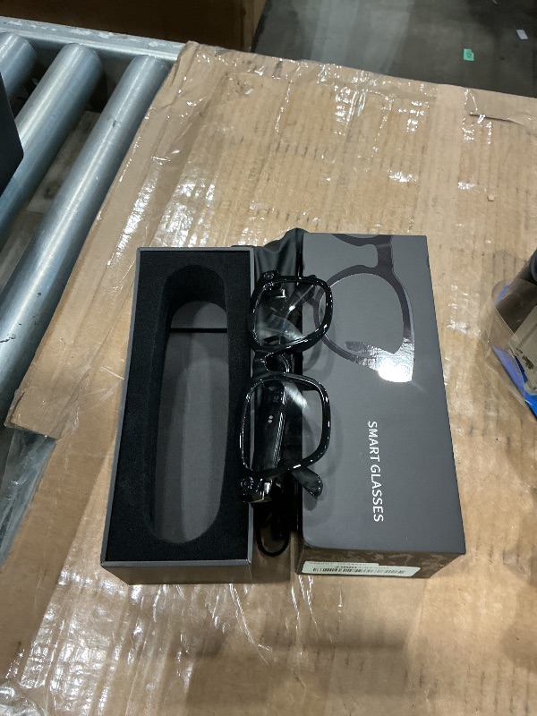 Photo 1 of **MISSING POWER CABLE**
Smart Glasses with Camera, 8MP HD Camera Glasses, 1200P Video Recording Glasses With AI Assistant, Real-Time 139-Language Translation, Color-Change Lenses, Bluetooth Eyeglasses for Indoor Outdoor Use