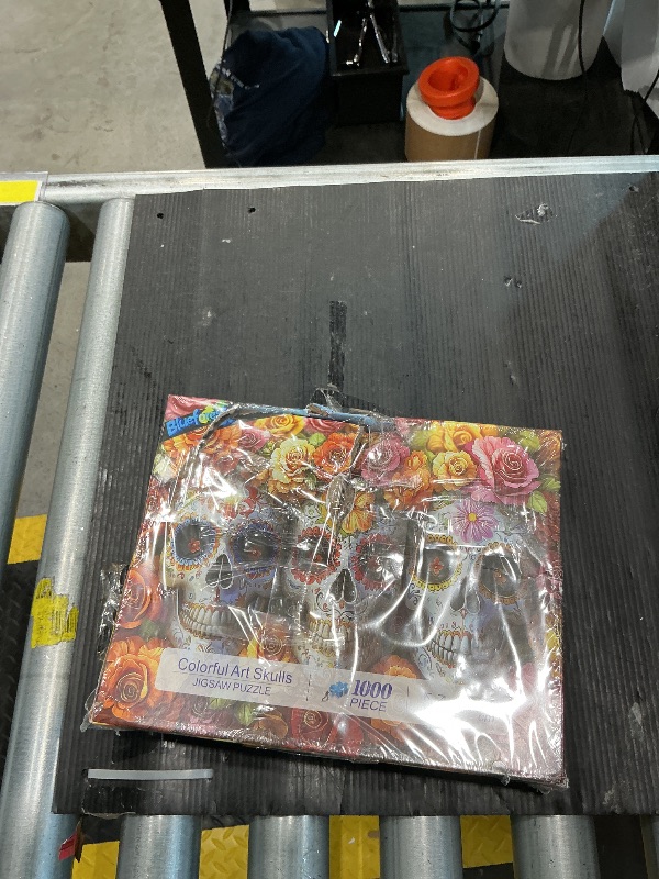 View 2 of 1000 Piece Puzzles for Adults Clearance, Artistic Skull Flower for Adults Puzzle, Mexican Day of The Dead (Dia de Los Muertos) for Gifts Birthday Party Games Family, 27.5" X 19.7" Dust Free