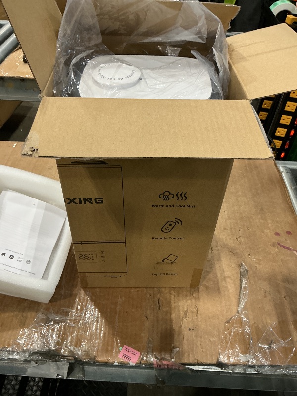 Photo 1 of **DIRTY/USED AND MISSING REMOTE**
BOXING 6L Warm and Cool Mist Humidifiers for Bedroom, Top Fill Ultrasonic Aroma Diffuser with Remote, Auto Mode Humidistat Perfect for Baby & Plants, Quiet Sleep, Timer, Auto Shut-Off, 60H Runtime