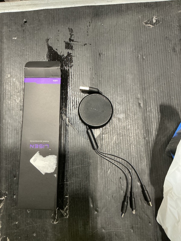 Photo 1 of **UNTESTED**
LISEN Multi Charging Cable, 3 in 1 Retractable Charging Cable, Retractable Car Charger with Type C/L/Micro USB Ports for iPhone 17 16 15 14 Pro/Samsung Galaxy S25/Kindle, Car Accessories for Women