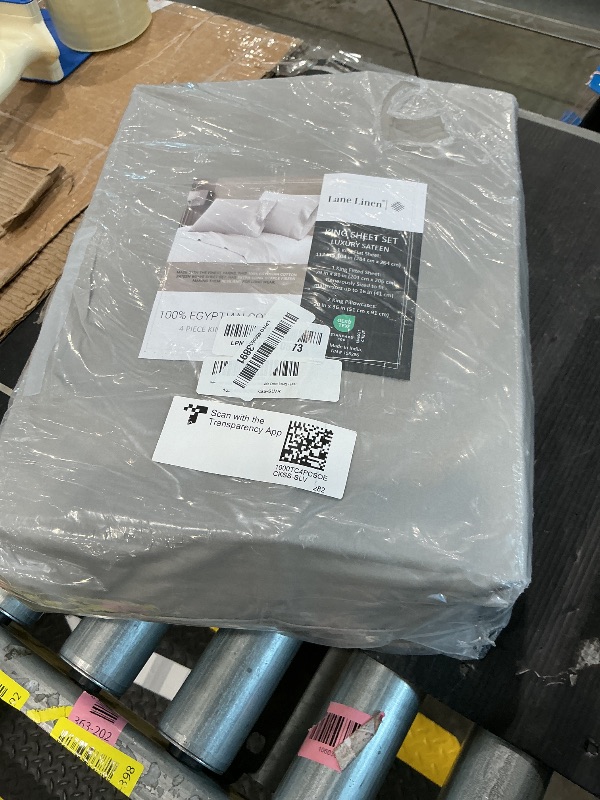 Photo 1 of 100% Egyptian Cotton Sheets King Size - Naturally Cooling & Breathable 4 Piece Silky Sateen Weave King Size Sheets Set, Ultra-Soft & Durable Hotel Luxury Sheets with 15" Snug Fit Deep Pockets - Silver