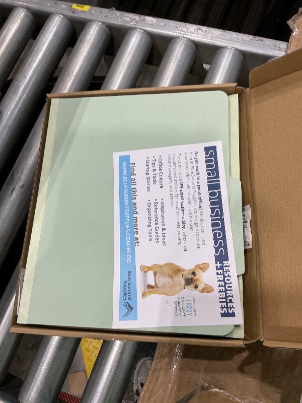 Photo 1 of 10 Letter Size Gray Green Classification Folders - 1 Divider 2 Inch Tyvek Expansions - Durable 2 Prongs Designed to Organize Standard Medical Files, Office Reports - Letter Size, Green, 10 Pack