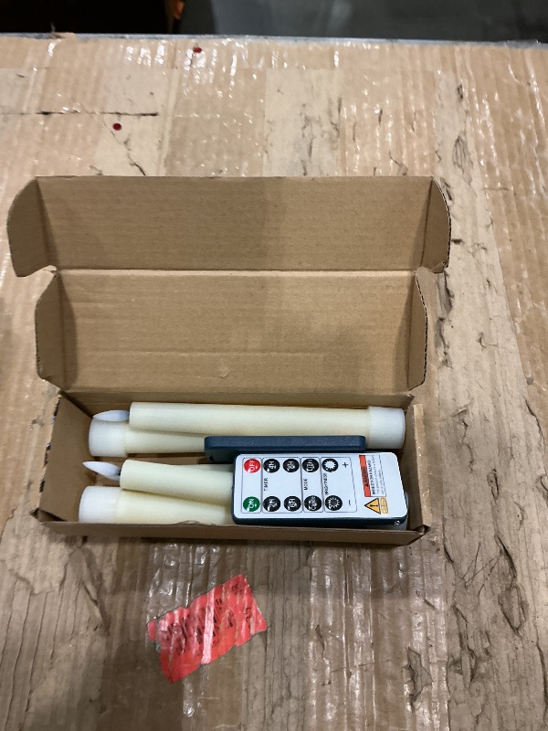 Photo 1 of ***SIMILAR ITEM** Homemory 6.7 Inches Flameless Taper Candles with Remote Timer Dimmer, Led Flameless Candlesticks Short Taper Candles, Flickering Battery Operated Candlesticks for Xmas Wedding Home Decor, Ivory, 6 Pcs
