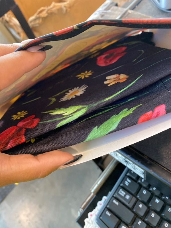 Photo 1 of **USED - MINOR DAMAGE**
AUSVKAI Canvas Tote Bag Aesthetic for Women, Cute Floral Print Reusable Cloth Cotton Bags for Shopping college Beach Trendy Gifts