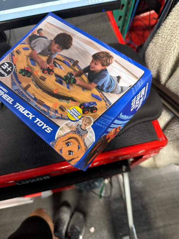 Photo 1 of ** SOLD AS IS NO REFUND/RETURN** SEE COMMENT!
TOPMVP 28pcs Monster Truck Playset with Arena Playmat, 1:64 Mini Toy Trucks with Interchangeable Car Shells, Ramps & Barrels, DIY Racing Game Birthday Gifts for Boys Kids Ages 6-12
