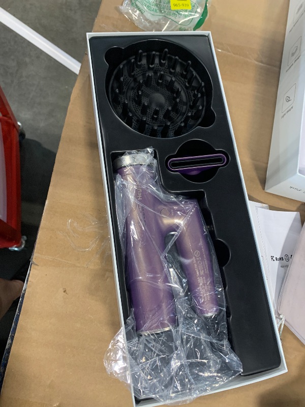 Photo 1 of **UNTESTED**
High Speed Plasma Ion Hair Dryer with Diffuser, Professional Blow Dryer 130000 RPM Brushless Motor for Fast Drying,1500W 3Temps/3Speeds Thermo-Control Lightweight Hairdryer for Women Home Travel Salon